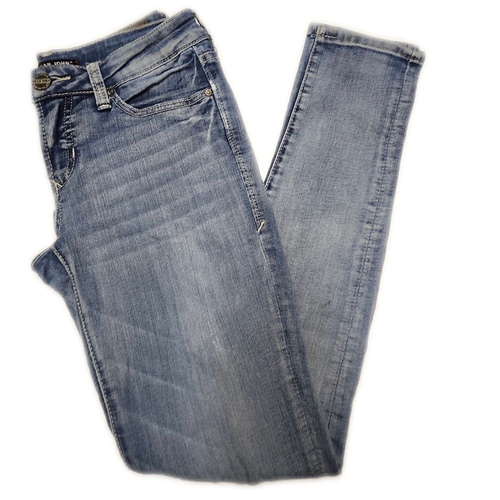 Dear John Light Blue Wash Skinny Stretch Jeans, 26